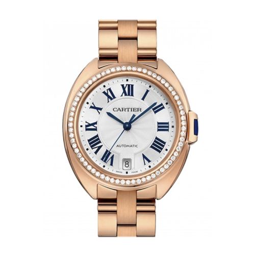 Cartier Cle 35 Flinque Sunray Effect Dial Ladies Watch WJCL0006