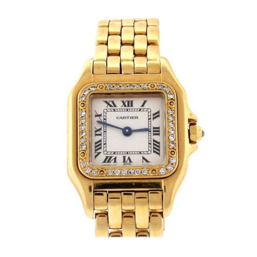 Cartier Panth??re de Cartier small 18-karat pink gold diamond watch Pre-Owend