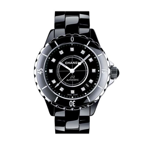 Chanel J12 Diamonds Black Dial Unisex Watch H1626