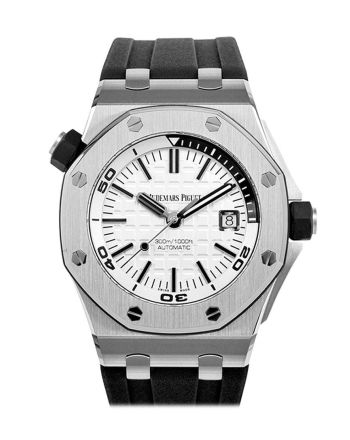 Audemars Piguet Royal Oak Offshore Silver Dial Steel Black Rubber Men's Watch 15710ST.OO.A002CA.02