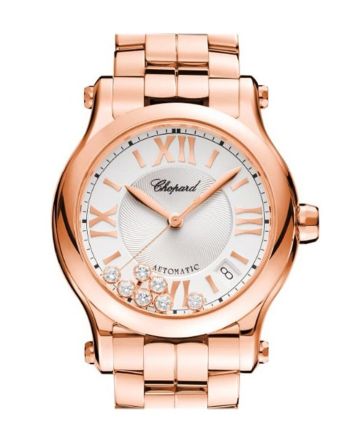 Chopard  Happy Sport 36mm 18k Rose Gold and Diamonds Automatic Watch 274808-5002