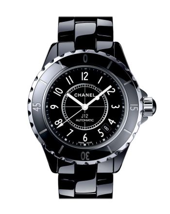CHANEL J12 Black Ceramic Automatic Midsize Watch H0685