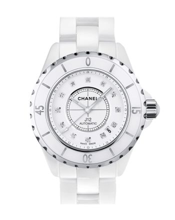 Chanel J12 Diamond White Ceramic Midsize Unisex Watch H1629