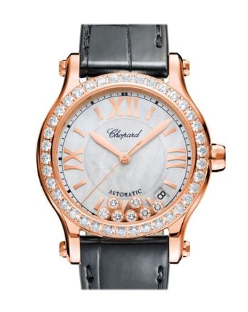 Chopard Happy Sport 36mm 18k Rose Gold and Diamonds Automatic Watch 274808-5006