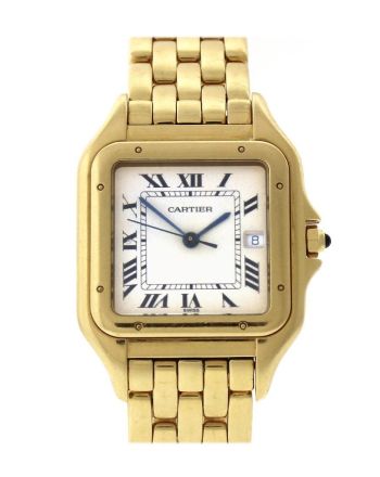 Cartier Panth??re de Cartier Date XL 18-karat Yellow Gold Diamond Watch W25014B9 Pre-Owend