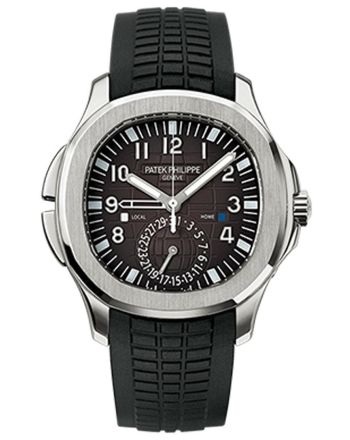 Patek Philippe Aquanaut Dual Time Black Dial Automatic Men's Watch 5164A-001