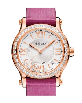 Chopard Happy Sport 36mm 18k Rose Gold and Diamonds Automatic Watch 274808-5003