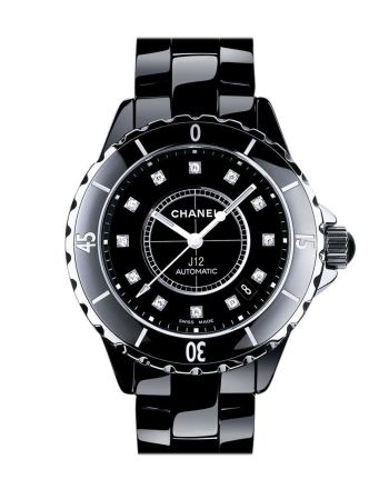 Chanel J12 Diamonds Black Dial Unisex Watch H1626