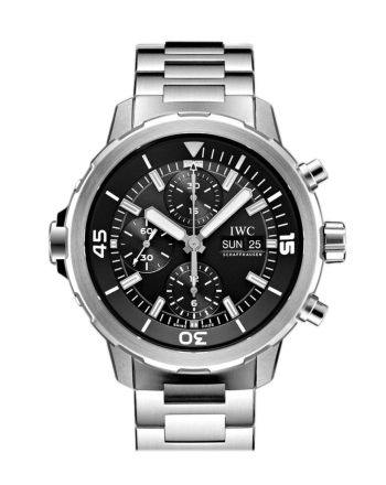 IWC Aquatimer Automatic Chronograph Black Dial Stainless Steel 44mm Men's Watch IW376804